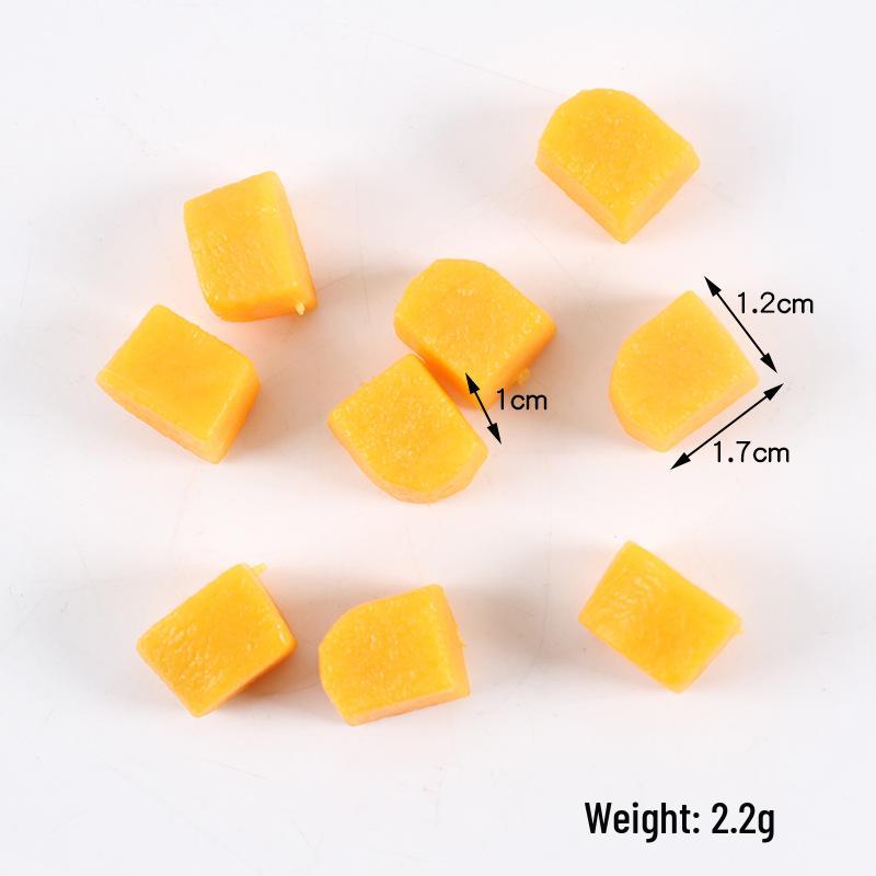 Mini Fruit Salad DIY Edible Toy: Mango, Pitaya, Kiwi Slices Simulation Cubes.