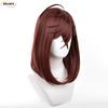 Momo Ayase Cosplay Wig 43cm Short Red Brown Wig Cosplay Anime Cosplay Wigs Heat Resistant Synthetic Wigs + Wig Cap