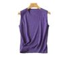 Classic Durable Machine-Washable 100% Wool Knit Camisole: Super Fine Spring/Summer Inner Wear White Tank Top
