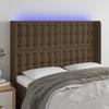 VidaXL LED Headboard Bedroom Furniture Double Bed Accessory Head of Bed Frame Interior Dark Brown 3124483