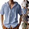 Men's Trendy Hooded Short-Sleeve Casual Sweatshirt