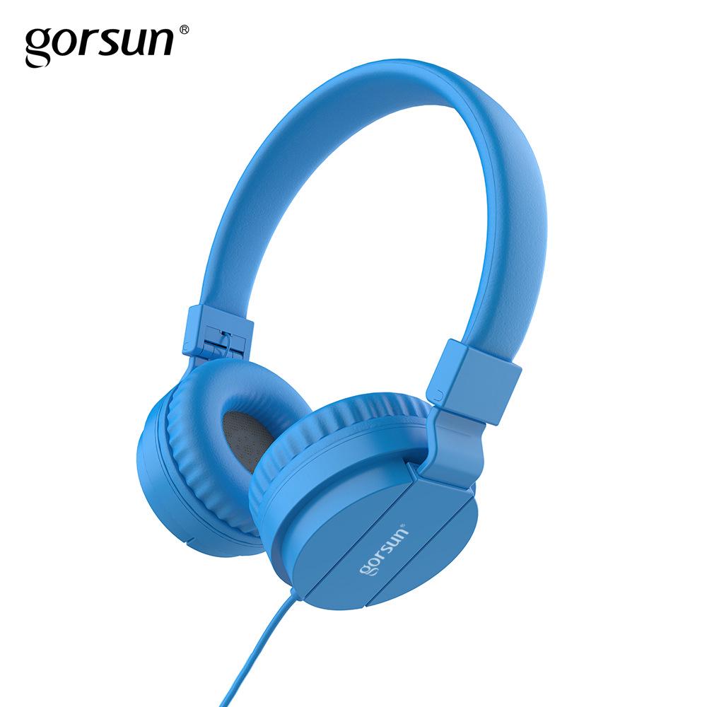 Cuffie per bambini Gorsun, cuffie per bambini stereo leggere con cavo per bambini, adulti, fascia regolabile, cuffie per bambini per smartphone