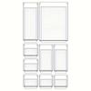 Acrylic Shelf Set with Cosmetic Organizer and Dorm Drawer Divider