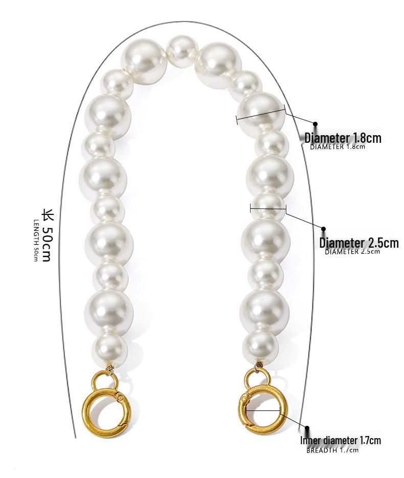 Pearl Handle Frog Underarm Bag with Gold Decorative Chain - SP-57 DIY Accessories
