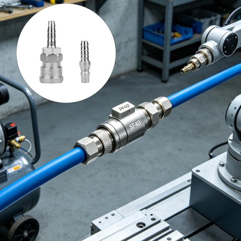 Reinforced Meal Air Tool Fitting For High Pressure Air Tool Gas Hose Nozzle And Leak Prevention