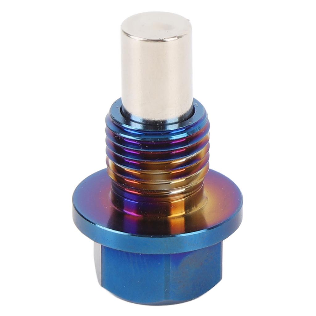 Magnetisk oljeavtappningsplugg M12x1,25 Ti-legering Sumppluggsbult med 3 packningar Läckagesäker Ersättning Biltillbehör
