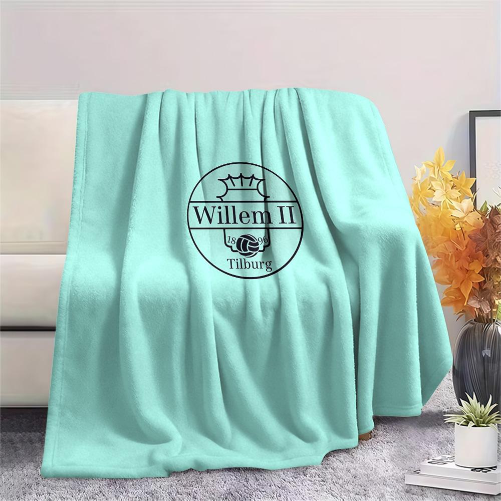 Football Club William II  Print Flannel Blanket, High quality Comfortable for All Seasons, Home Decor, Warmth and Comfort
