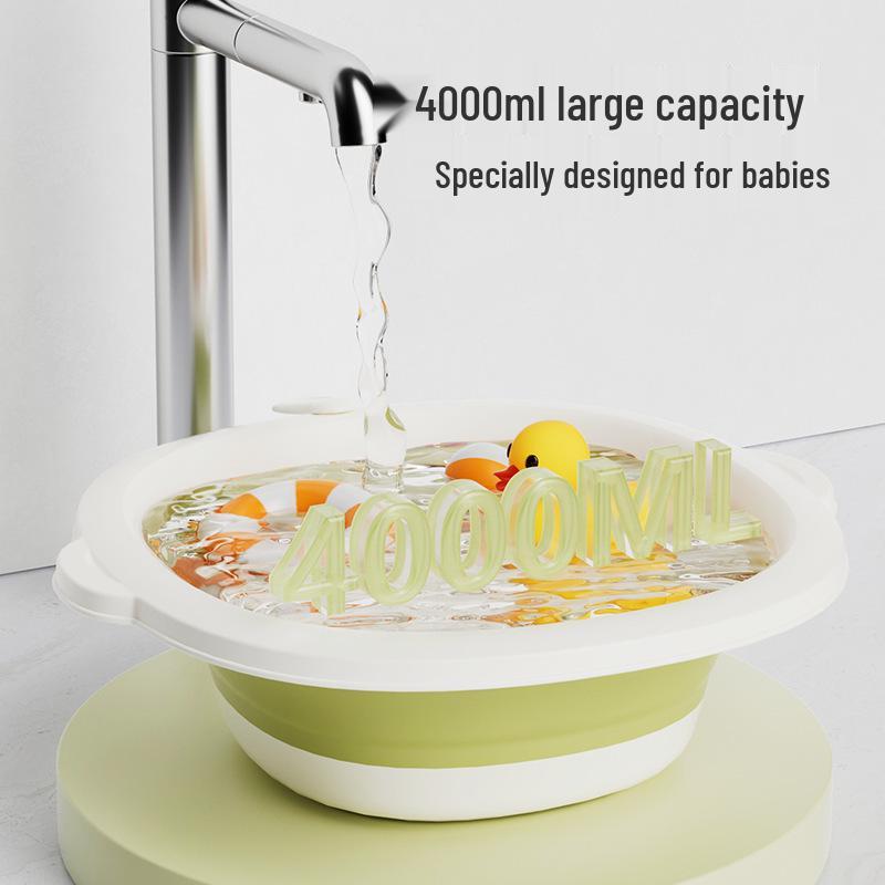 Foldable Children's Washbasin - Portable, Hangable, Thickened for Boys, Girls, Babies