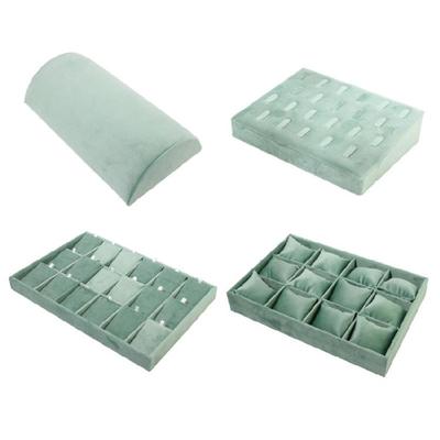 Multifuntional Velvets Jewelry Display Stand Rings Displaying Plate Suitable for Rings and Necklaces Enhancing Any Space