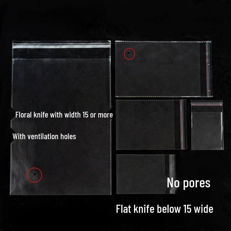 Self-Sealing Transparent OPP Bags for Clothing Storage