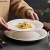 White Ceramic Shallow Plate Steak Plate Dessert Plate Salad Plates Breakfast Plates Molecular Cuisine Hotel Creative Tableware