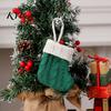 Mini Christmas Stockings Tableware Holder, Knitted Spoon Knife Fork Decorative Stocking Pendants Bag for Fireplace, Tree, Holiday Party Dinner