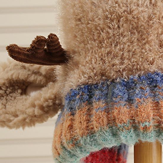 Julegevirhatt Håndveske 2-i-1 Reinsdyrhatt Festlig Elggevirdekorasjon Elastisk Myk Varm Vinterlue