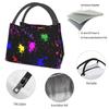Colorful Paint Splatter Art Thermal Lunch Bag Reusable Waterproof Cooler Insulated Lunch Box Bento Tote for Work Travel Picnic