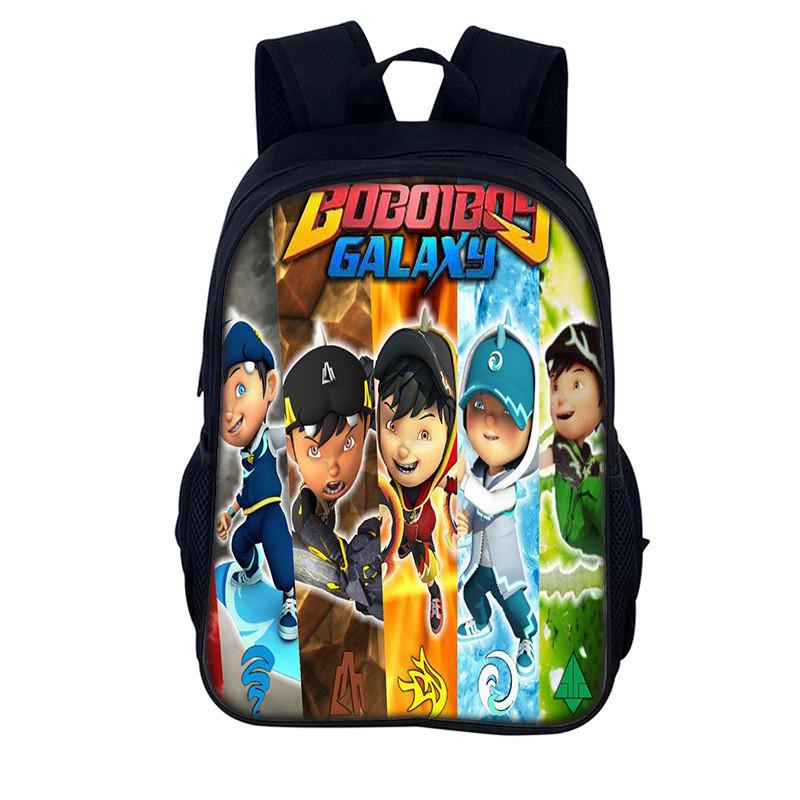 Elements Heroes Boboiboy Kids School Backpack With Durable Nylon Material For Elementary Students