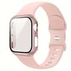 Glass+Case+watchbands For Watch Band 44mm 41mm 45mm 40mm 38mm 42mm Silicone Bracelet iWatch Serises 9 8 4 5 6 SE 7 Band
