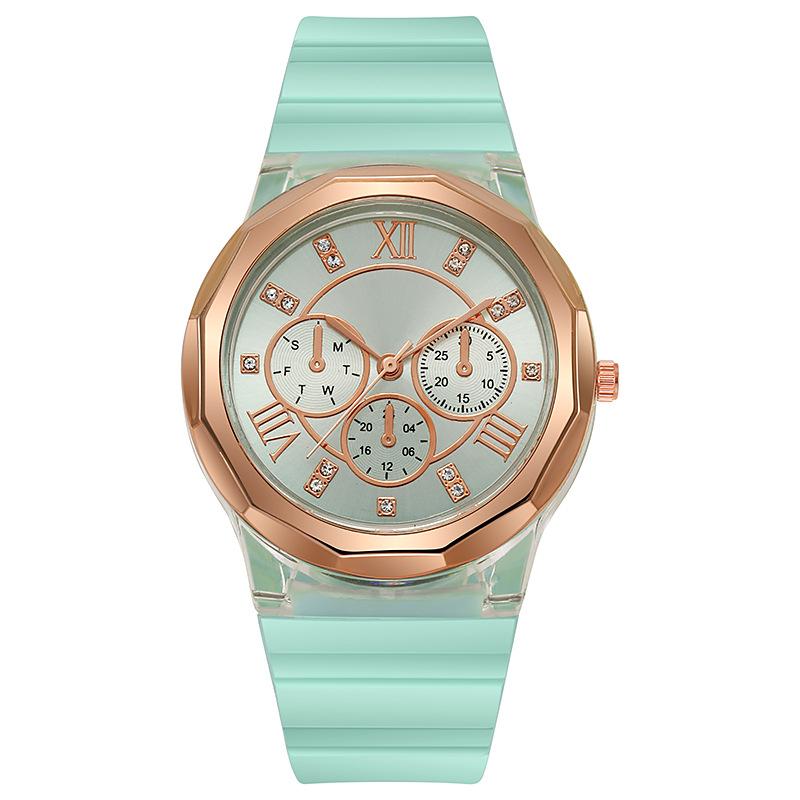 Jelly Watch Women'S Simple Fashion Silicone Small Round Watch Primary School Children'S Women'S Sports Watch