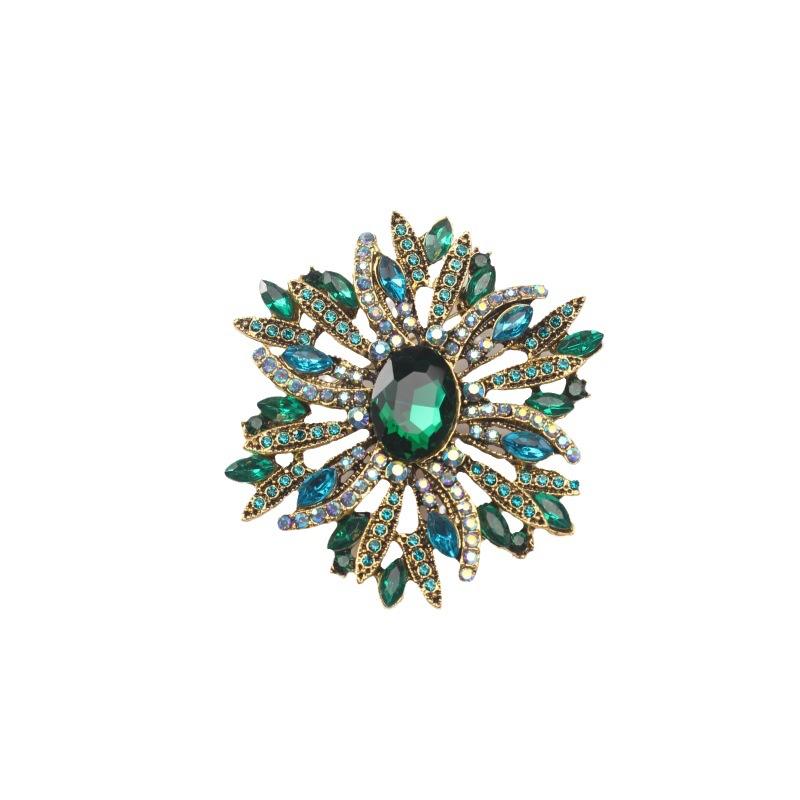 Crystal Brooch Rhinestone Pin Men Women Clothing Jewelry Accessories