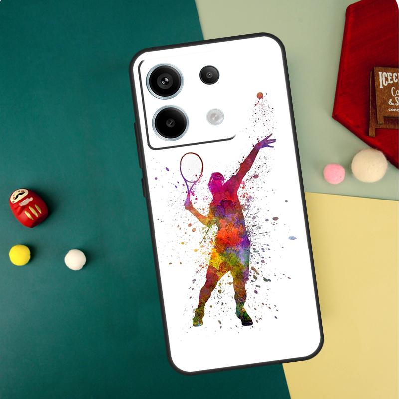 

Tennis Racket Tennis Ball Case For Redmi Note 13 Pro Plus 9 10 11 12 Pro 10S 11S 12S Redmi 13C 10A 9C 10C 12C Cover Redmi Note 10 4G