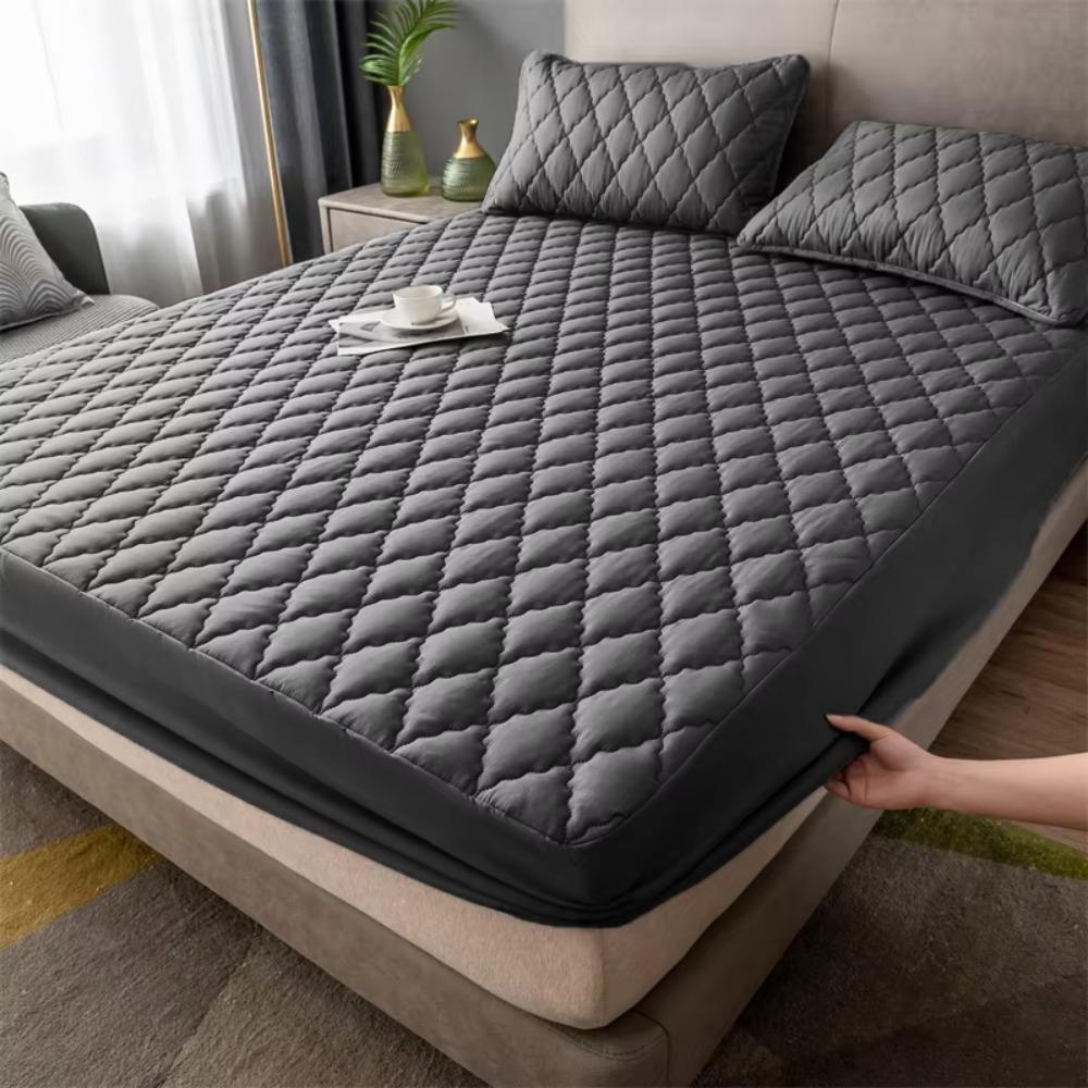 Waterproof Mattress Cover Rhombus Lattice Pattern Bedspread Mattress Topper Mattress Pad  Bedroom
