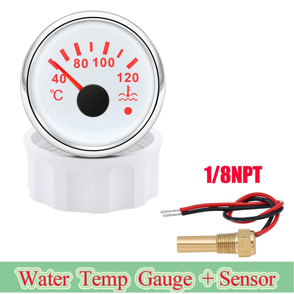 

Универсальный 52-миллиметровый датчик температуры воды с датчиком 1/8NPT, автомобильный цифровой светодиодный измеритель температуры, красная стрелка, механический циферблат 40-140 ℃ по Цельсию