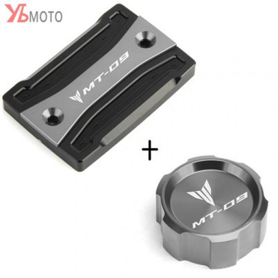 For Yamaha MT-09 MT 09 Mt09 FZ09 2014- (not for ) Motorcycle Parts Front and Rear Brake Fluid Tank Cap Reservoir