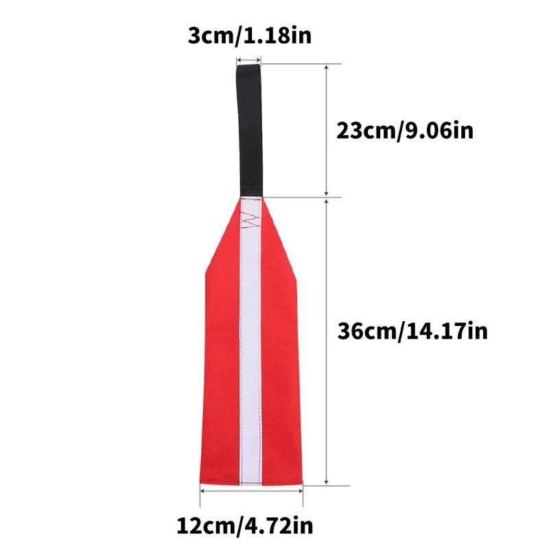 2 Bright Red  Warning Flags with Reflective for Boats  and Outdoor