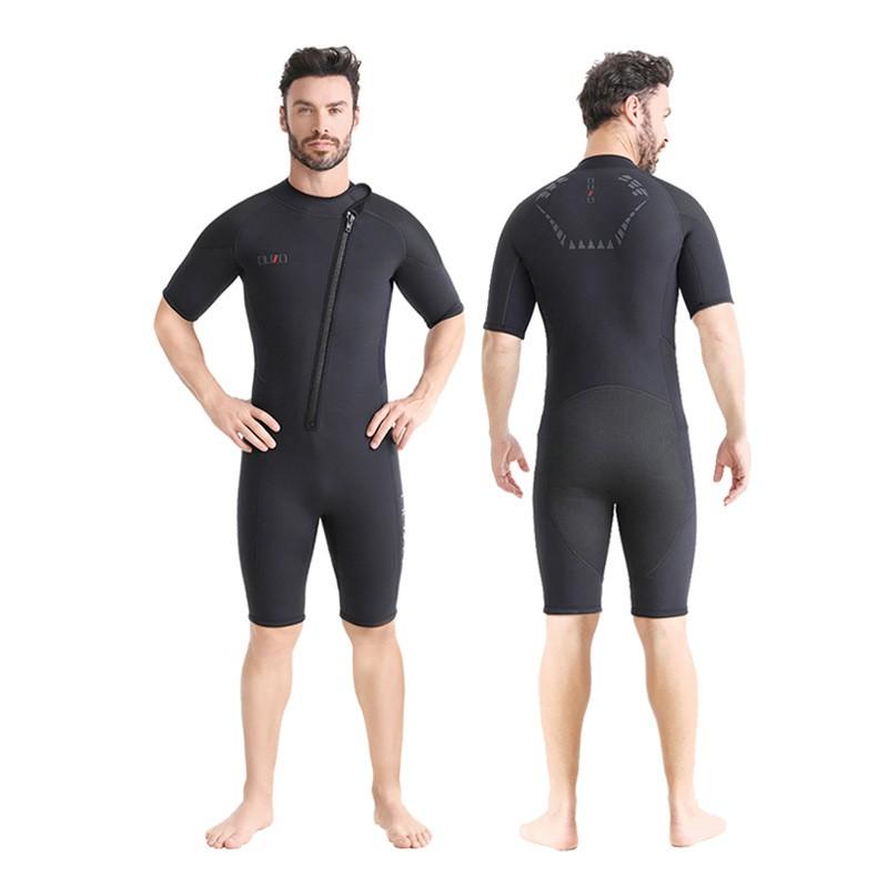3mm Diving Suit OUZO Men's Short-sleeved Shorts Wetsuit Thickened Cold-proof Warmth Surfing One-piece Wet