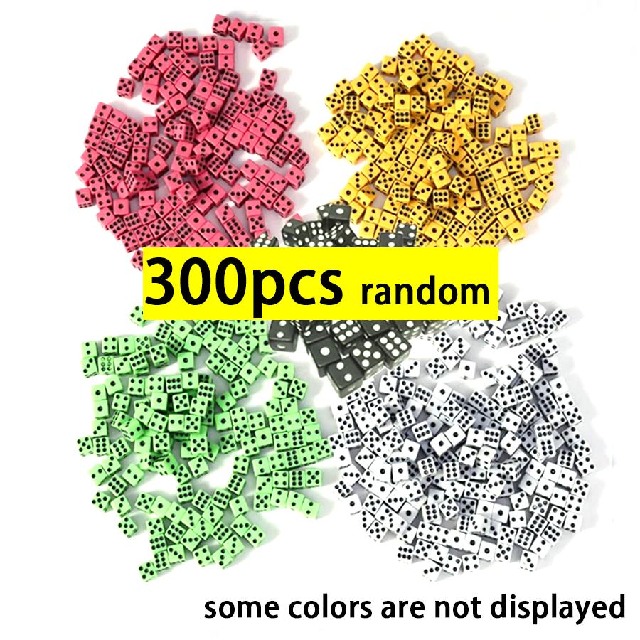 120/300/600pcs Mini Six Sides Acrylic Dice 8mm Gathering Festival Party Board Card Game Props Entertainment Supplies XJM
