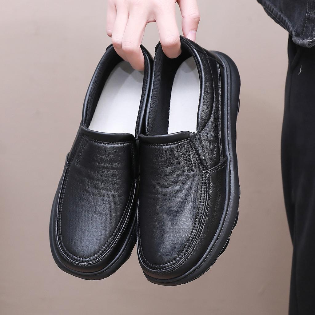 Fashion Men's PU Leather Shoes Formal Dress Loafers Large Size Casual Soft Mens Business Comfortable Non-slip Driving Shoes