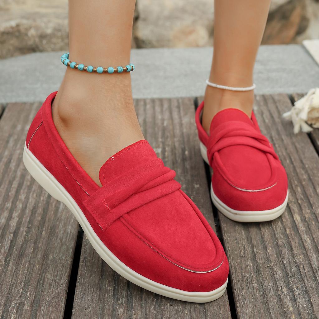 Women Casual Flats Shoes New Cow Suede Classic British Style Loafers Moccasins Light Comfortable Driving Flats Sneakers Women