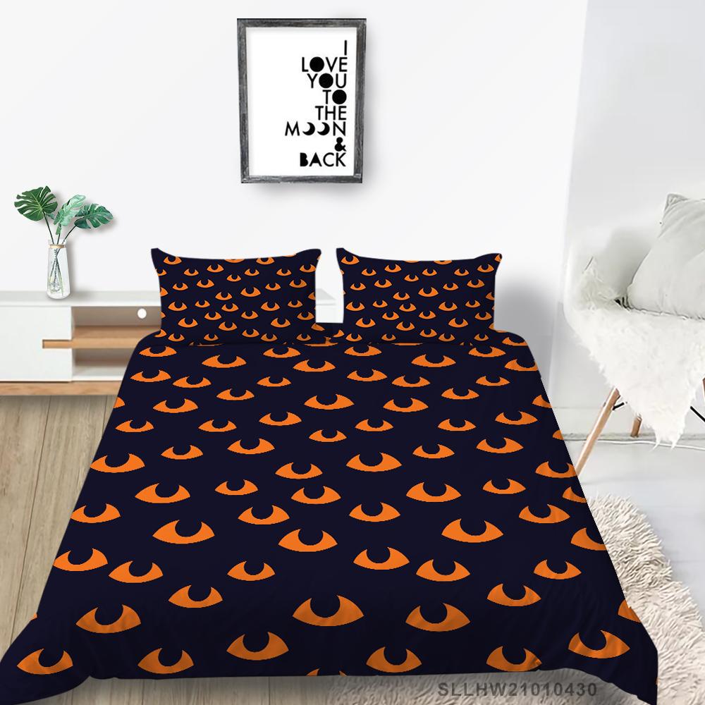 Skull Head Printed Bedding Single Double Bed Full Size Personalized Dark Pattern Pillowcase and Quilt Cover 2 or 3 Comfortable Home Decoration
