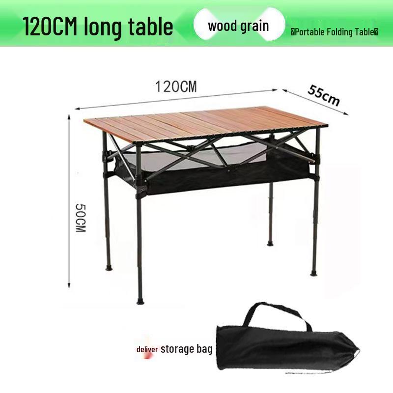 Durable Portable Metal Folding Camping Table for Outdoor, Night Market, Car-Mounted, and Barbecue Use