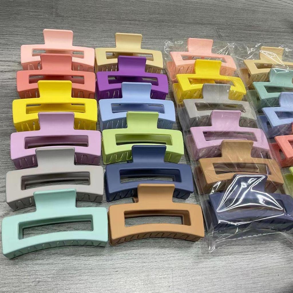 Frosted PS Material Rectangular Claw Hair Clip.
