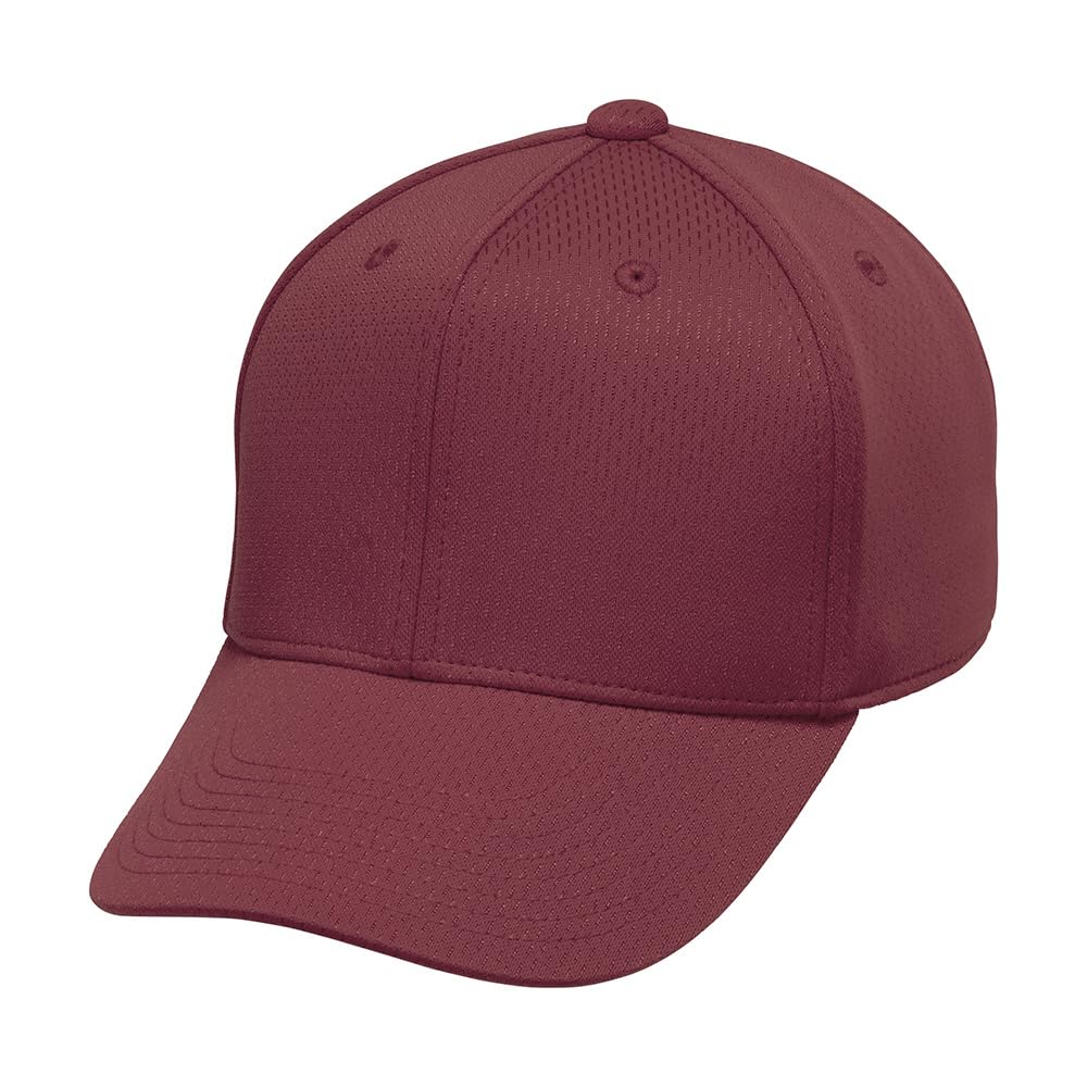 Mizuno 63 Red Baseball/Softball Cap, All-Mesh, Hexagonal, 12JWBB03,