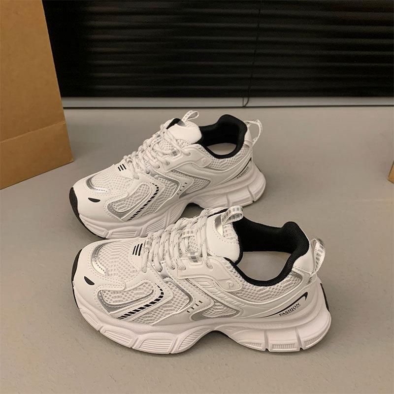 

Lightweight heightening sneakers are popular women s shoes this year 2025 spring and autumn new white platform European station dad shoes women 40 белый