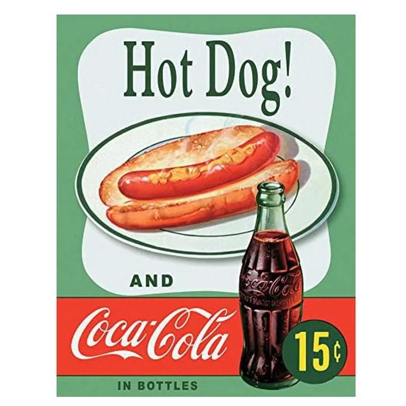 

Кофе Пиво Хот-доги Кола Пицца Гамбург Холодный чай Металлические жестяные вывески Ретро-декор стен для ресторанов, баров, кафе, клубов Плакаты, таблички 20x30cm