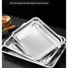 Huihuang 304 Stainless Steel Rectangular Deep Serving Tray