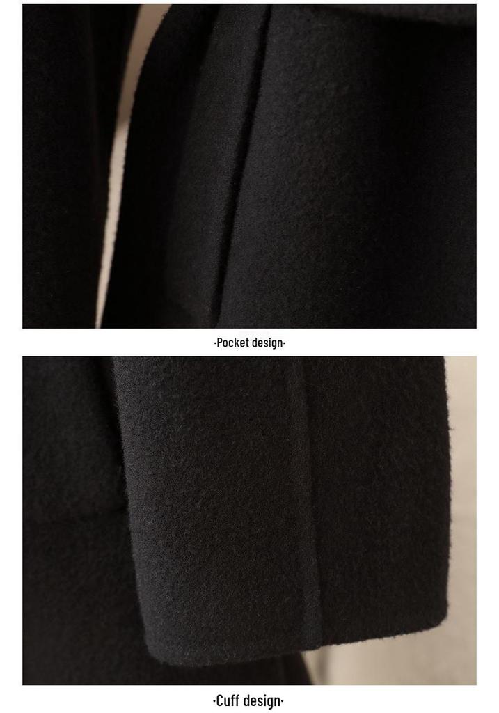 2026 Spring Women's 30% Cashmere Wool Coat - Casual Stand Collar Double-faced Jacket