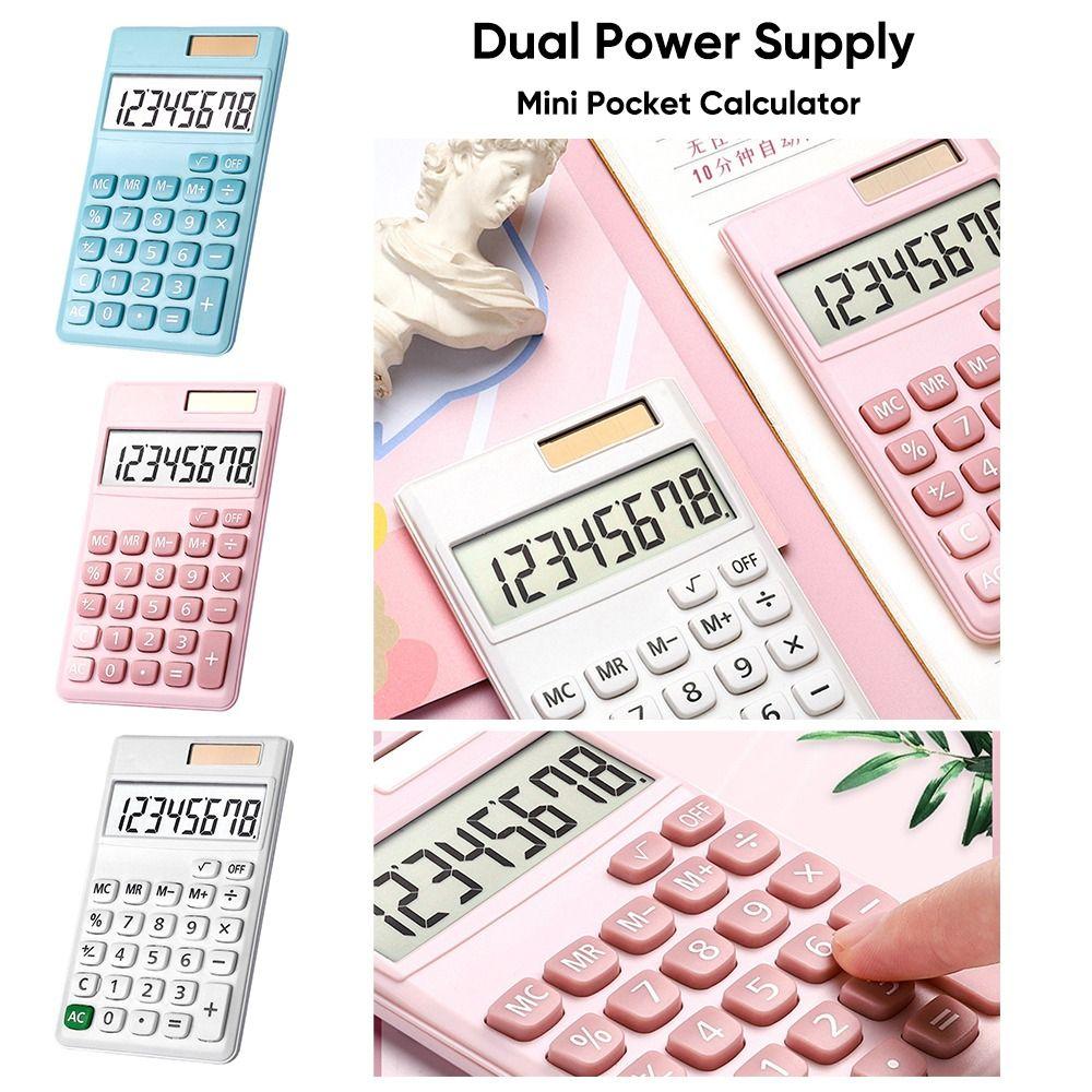 8-Digit Scientific Calculator Dual Power Supply Standard Function Calculator  School Office