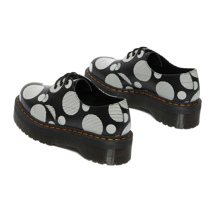 Dr. Martens 1461 Polka Dot Smooth Leather Platform Shoes Unisex Shoes Black 26879009