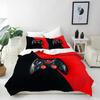 Gamer Duvet Cover Set 2Pcs Bedding Set With Pillowcase, Video Game Gamepad Controller Print Pattern Gaming Quilt Cover With Zip