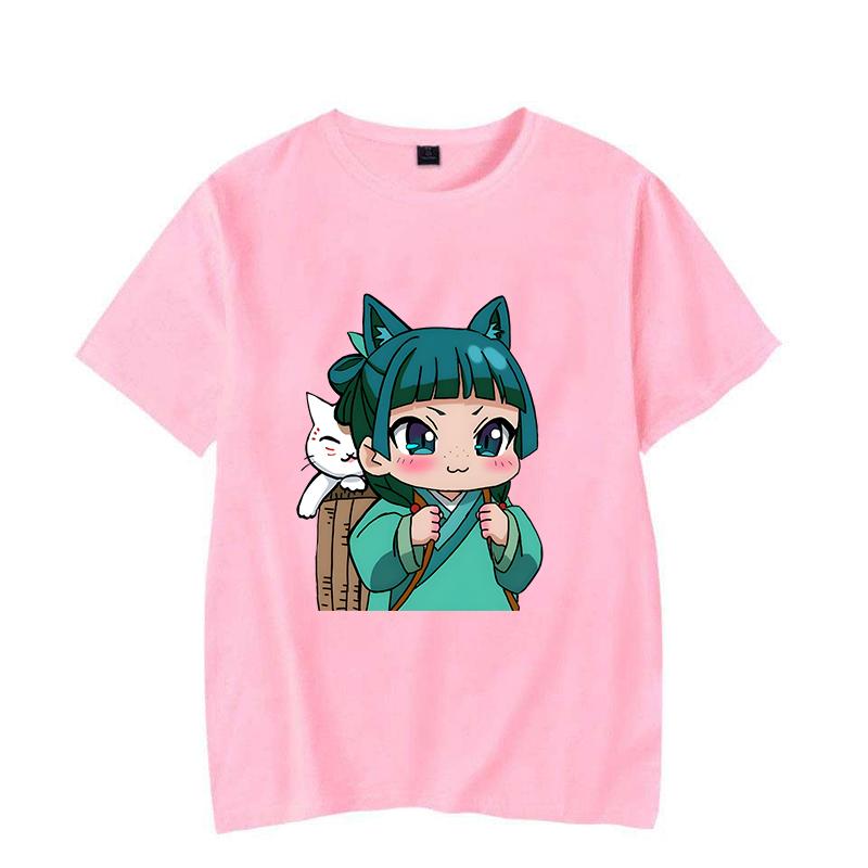 Funny Anime The Apothecary Diaries Printed T-shirts For Women Summer Short Sleeve Round Neck Cute Loose T-shirt Personalized Top