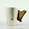 General Merchandise Daily Creative Ceramic Water Cup 3D Harp Handle Gift
