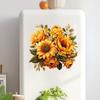 Golden Sunflower Wall Stickers Peel and Stick Removable Decoration for Home Kitchen Bathroom Cabinet Refrigerator Wardrobe DIY Decor