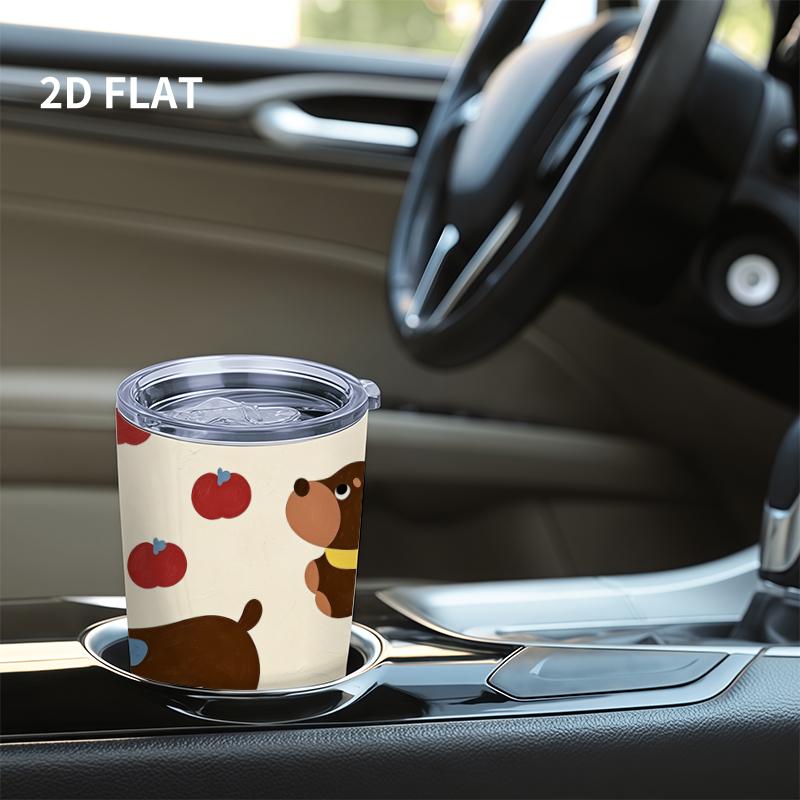 591ml Car Tumbler Dachshund Apple Element Straw Cup portable tumbler 20oz tumbler tumbler with lid insulated travel cup