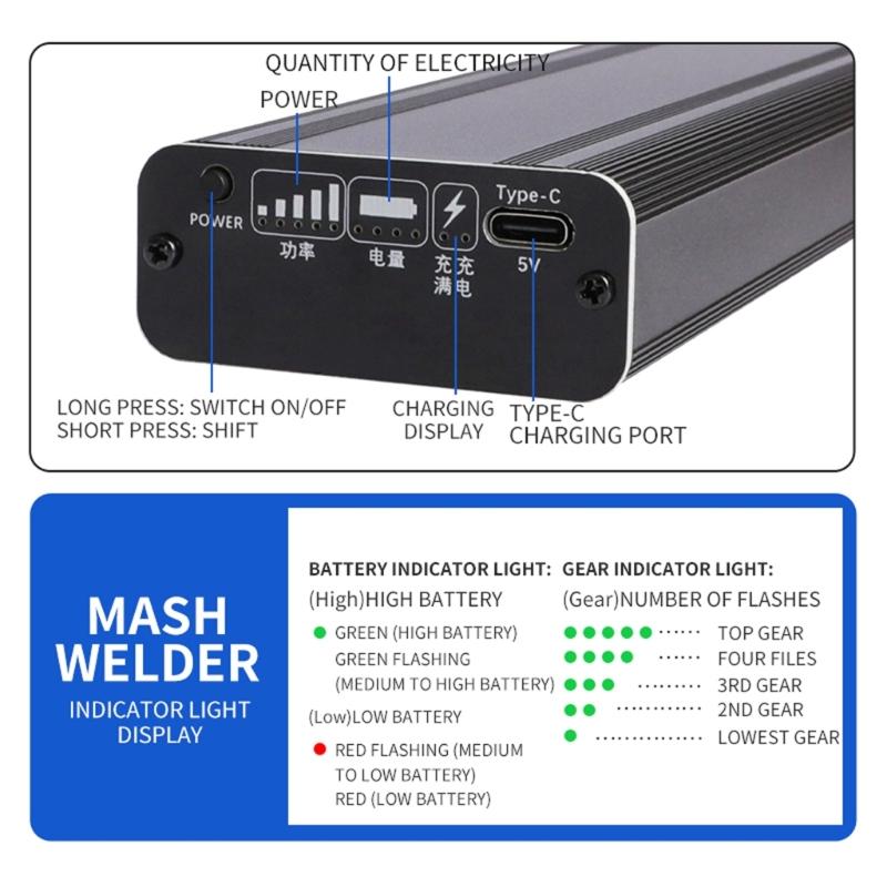 Alone Mark Welding Tool With 5 Power Preferences Rechargeable Battery Structure Consistent For Various Metal Materials