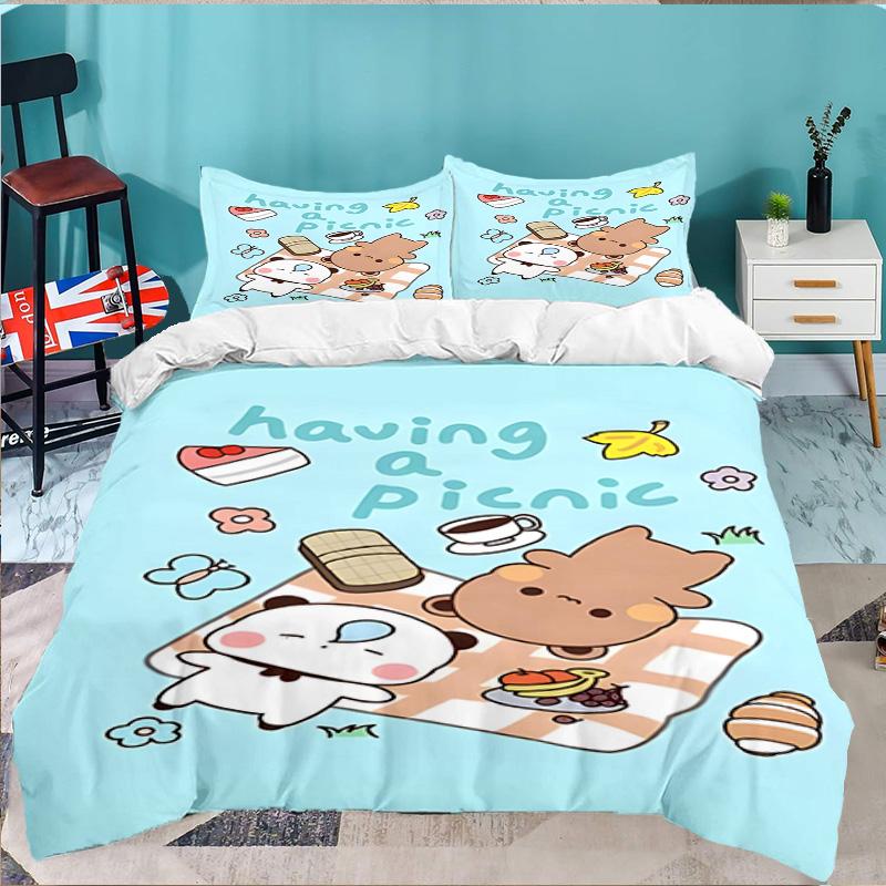 3PCS Bobo Dudu Bedding Set,Including 1pc Duvet Cover And 2pcs Pillowcases Perfect for Bedroom, Dormitory, Large size Fan Christmas gift
