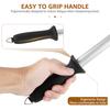Kitchen Sharpener Rod Carbon Steel Durable Knife Grinder ABS Handle Sharpening Blade Rod Knife Household Knife Sharpener Tools