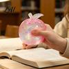 Portable Hand Therapy Squeeze Toy Maltose Glitter Apple Stress Ball Soft TPR Slow Rising Fidget Rubber for Anxiety Relief Cute Fruit Decompression